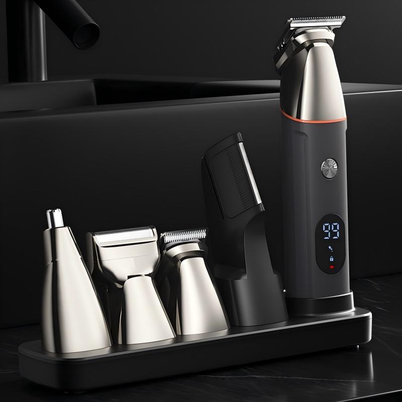 Nose Trimmer - 5‑in‑1 Men’s Grooming Kit: Shaver, Hair