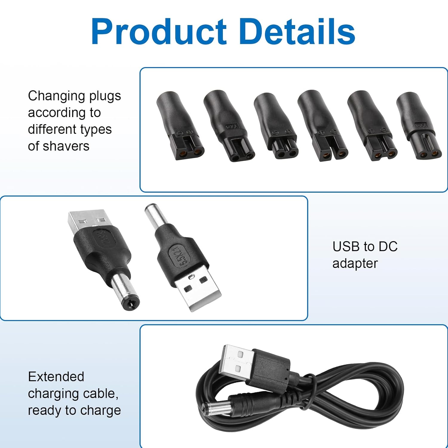 8 PCS Power Cord 5V Replacemen - Beard Trimmer review and price