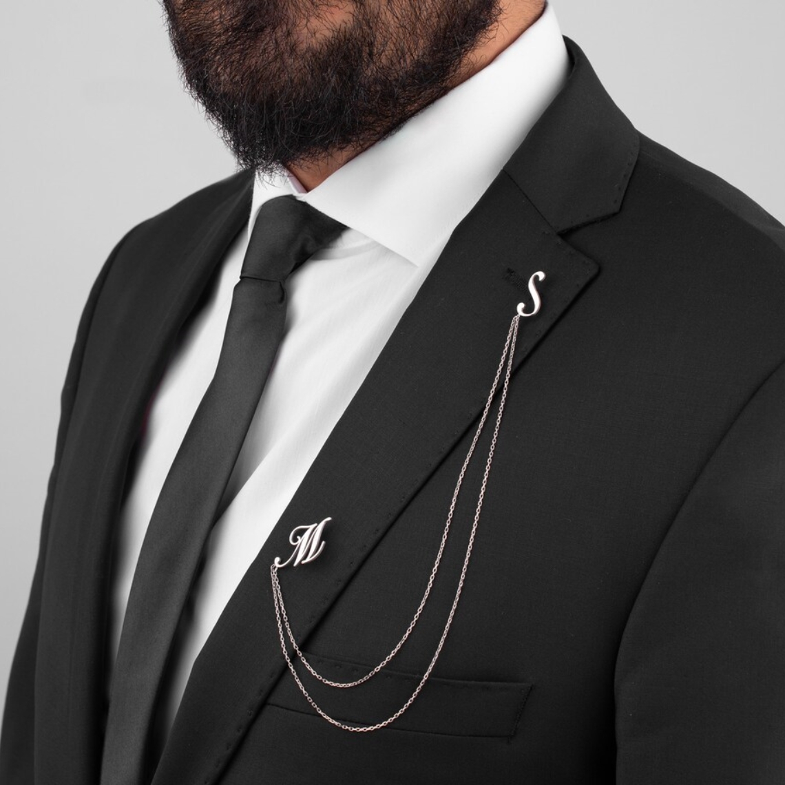 Custom Double Name Brooch Men  - Grooming Kit review and price