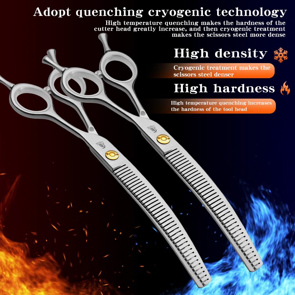 Refinement Curved Teeth Scisso - Grooming Scissors review and price