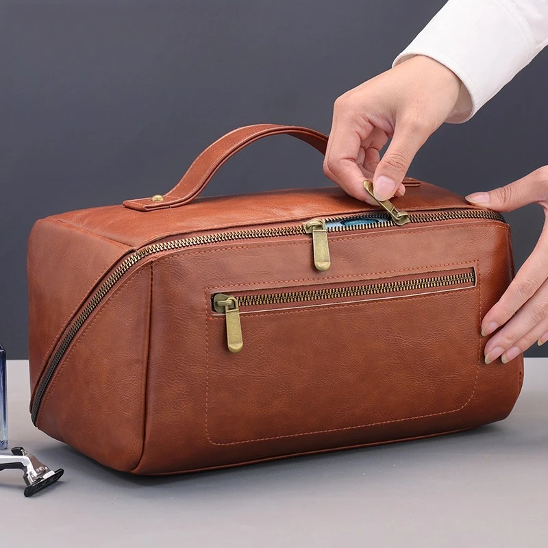 Makeup Bag Vintage PU Travel O - Mens Grooming Travel Kit review and price