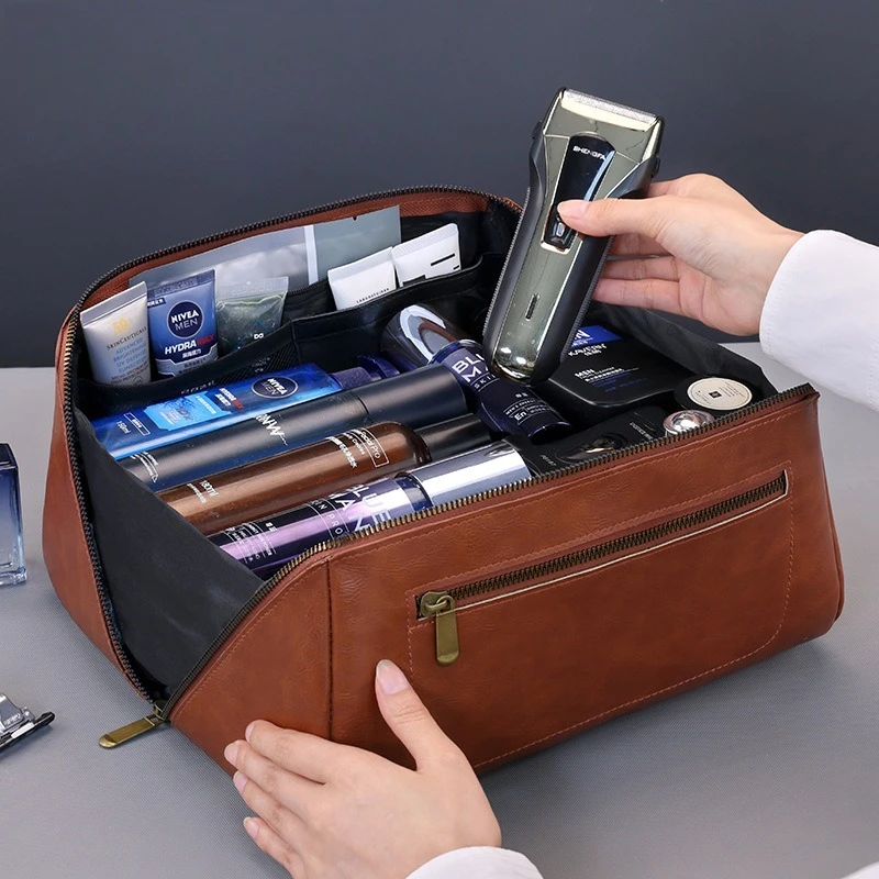 Makeup Bag Vintage PU Travel O - Mens Grooming Travel Kit review and price