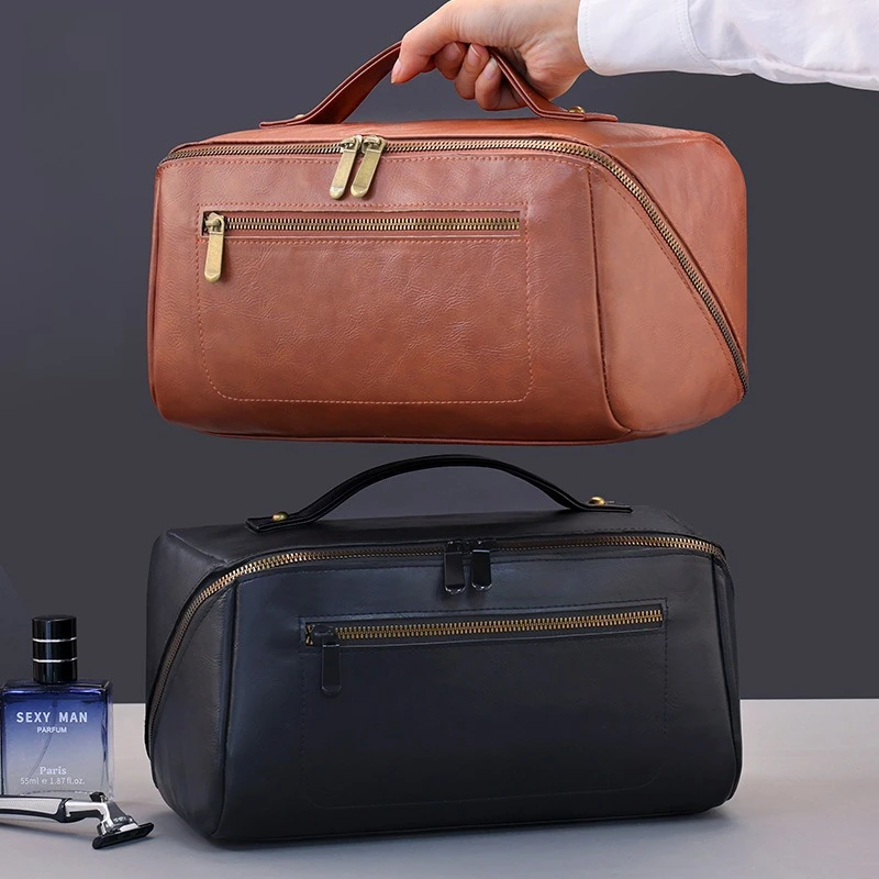 Makeup Bag Vintage PU Travel O - Mens Grooming Travel Kit review and price
