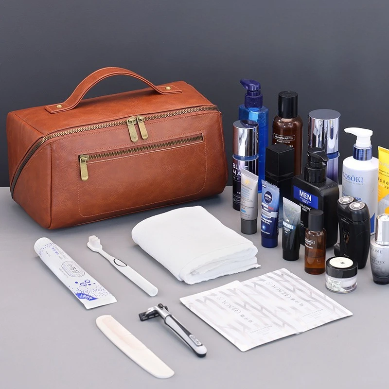 Makeup Bag Vintage PU Travel O - Mens Grooming Travel Kit review and price