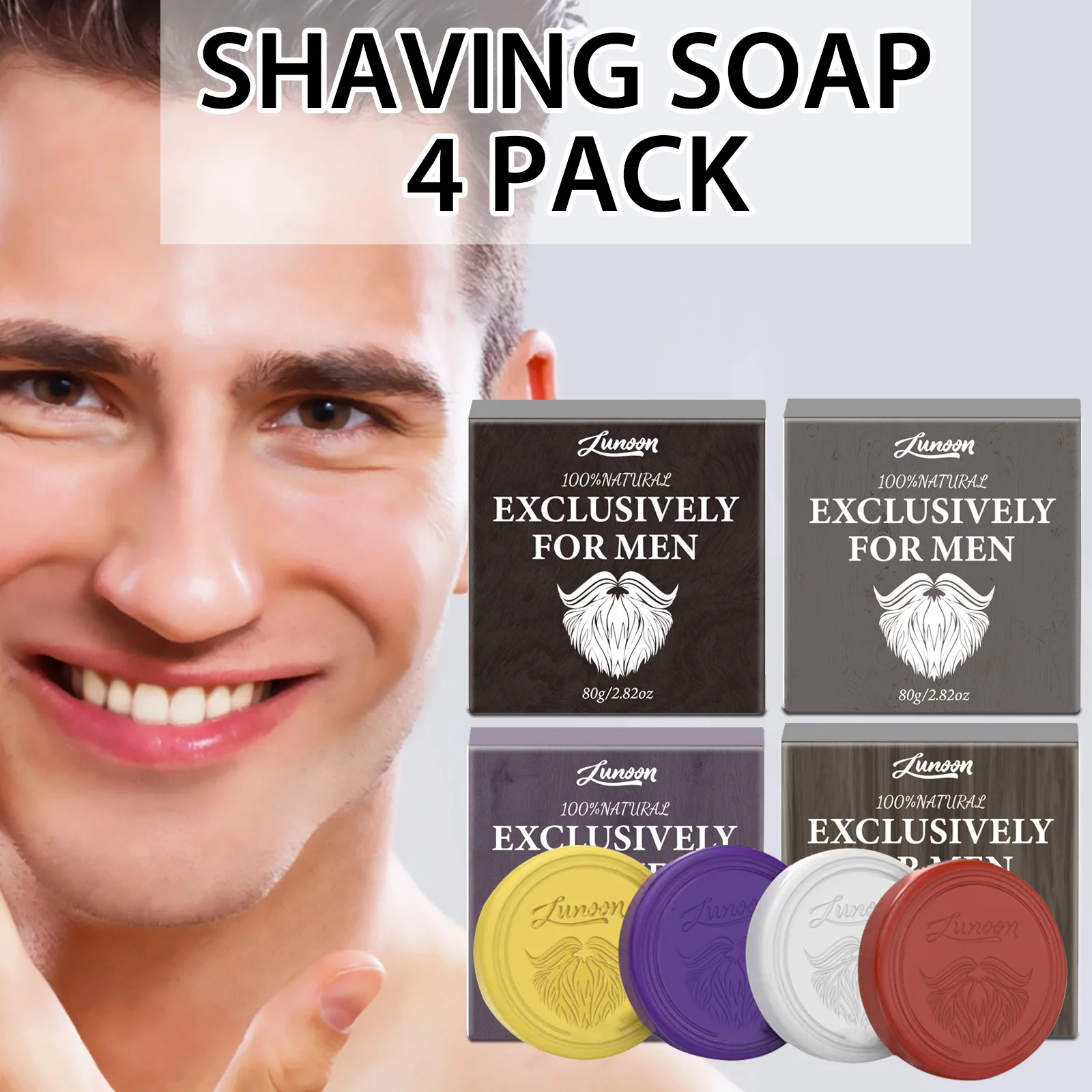 4/1pcs Mens Beard Shaving Soap - Shaving Cream review and price