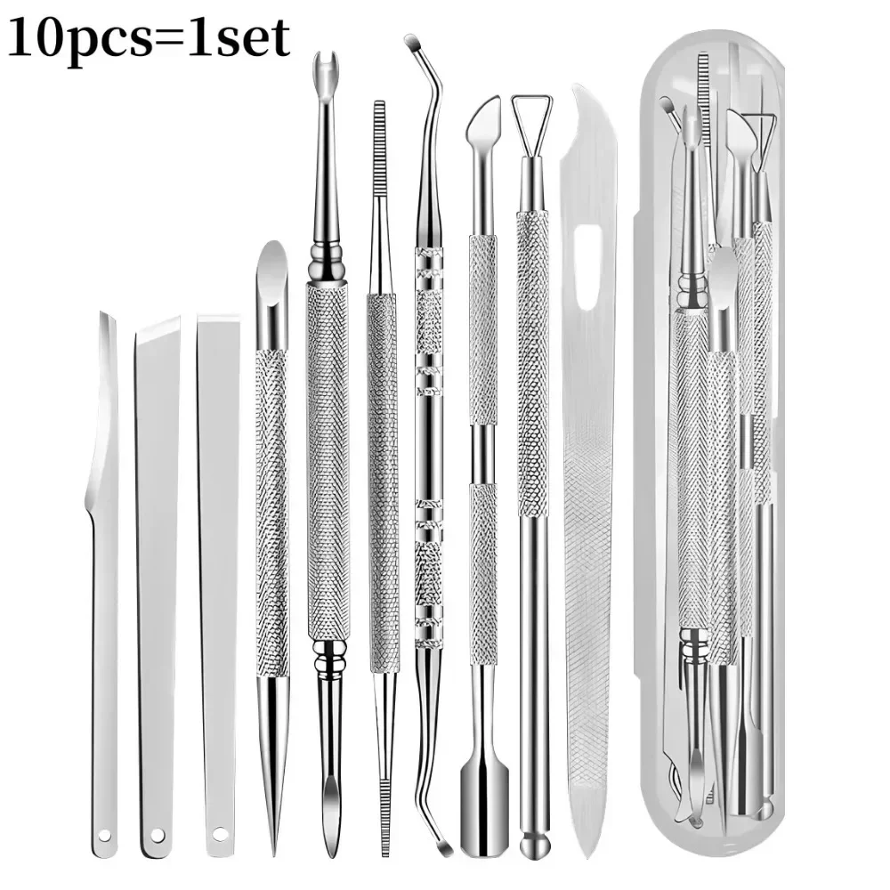 Foot File Kit 10Pcs Stainless  - Mens Grooming Travel Kit review and price