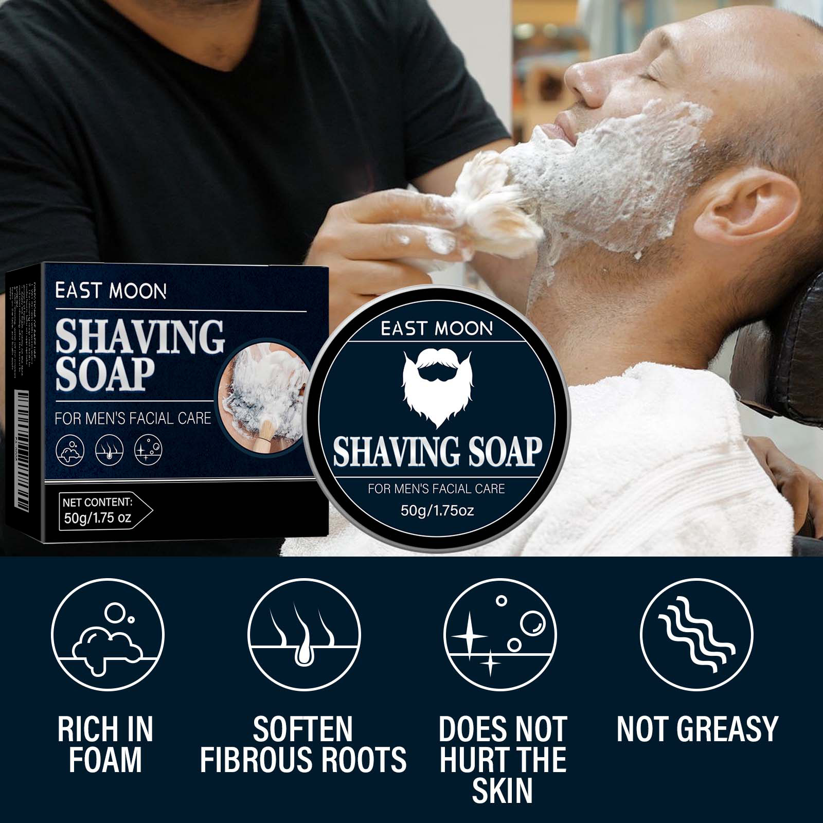 EAST MOON Men's Shaving Soap f - Shaving Cream review and price
