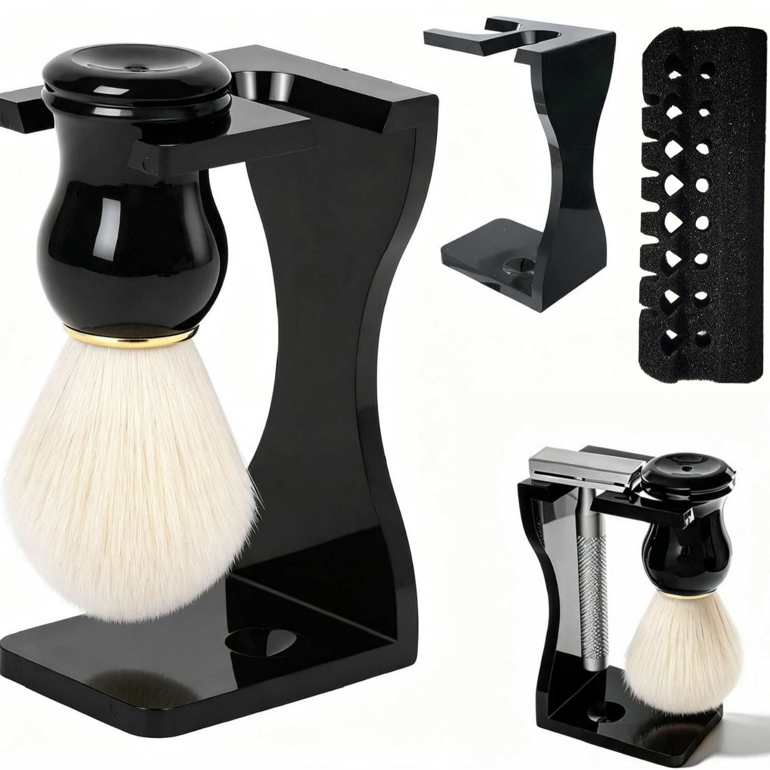 Shaving Brush Kit Manual Lathe - Mens Grooming Travel Kit review and price